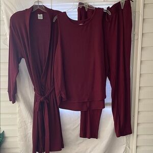 Lands' End Women's Burgundy Lounge Set